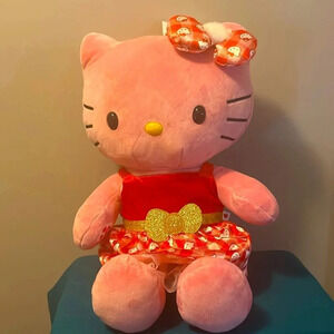 BUILD A BEAR HELLO KITTY Holly Jolly Christmas with her dress. NWT